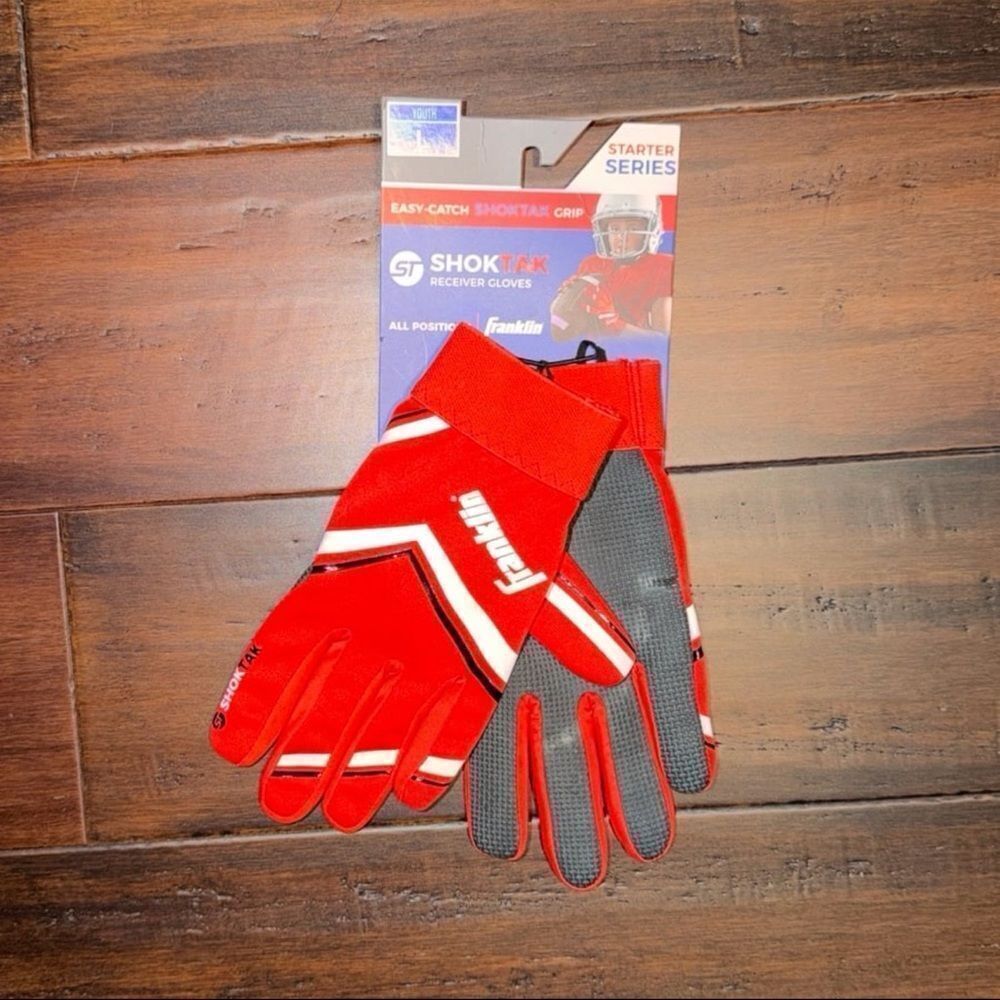 Franklin Kids' Red Receiver Gloves